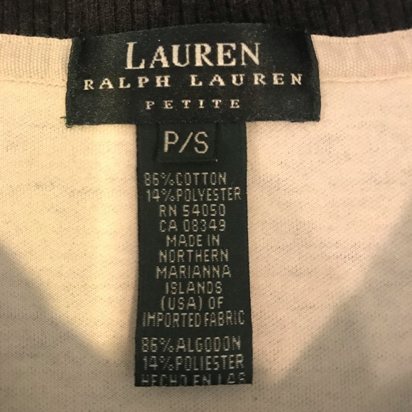 Lauren Ralph Lauren 1/4 zip fleece top P/S - Picture 7 of 7